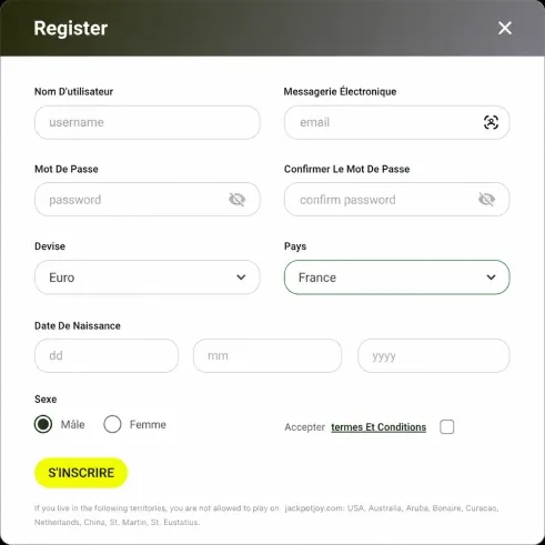 Thor Casino registration features